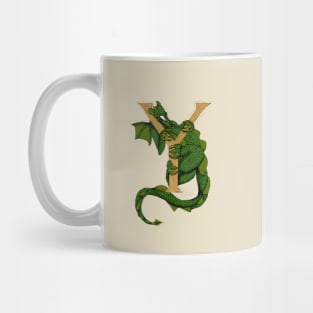 Green Dragon Letter Y 2023 Mug